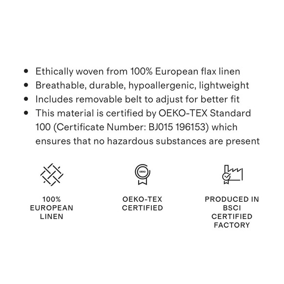 QUINCE Black 100% European Linen Button Front Dress Size Medium - Picture 7 of 12